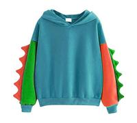 PAIDAXING Kawaii Hoodies for Girls Cartoon Print Splice Cute Hoodie Oversized Anime Hoodie Sweatshirts Teen Girl's Casual Dtawstring Jumper Sweater Long Sleeve Pullover Tops Blouse
