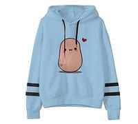 PAIDAXING Kawaii Hoodies for Girls Cartoon Print Splice Cute Hoodie Oversized Anime Hoodie Sweatshirts Teen Girl's Casual Dtawstring Jumper Sweater Long Sleeve Pullover Tops Blouse
