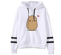 PAIDAXING Kawaii Hoodies for Girls Cartoon Print Splice Cute Hoodie Oversized Anime Hoodie Sweatshirts Teen Girl's Casual Dtawstring Jumper Sweater Long Sleeve Pullover Tops Blouse