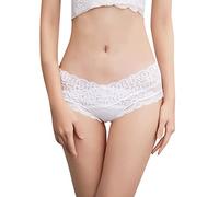 PAIDAXING Maternity Underwear for Women plus Size 14 Womens Underwear Seamless Bikini Lace Underwear Half Back Covering Panties Underwear Sets for Women White