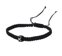 PAIDAXING Personalised Alphabet Initial Bracelet Handmade Knit Braided Macrame Bracelet Dainty Charm Friendship Bracelet Teenage Girls' Gigts Her and Him Valentine's Day Couple's Gifts