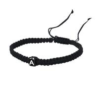 PAIDAXING Personalised Alphabet Initial Bracelet Handmade Knit Braided Macrame Bracelet Dainty Charm Friendship Bracelet Teenage Girls' Gigts Her and Him Valentine's Day Couple's Gifts