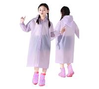 PAIDAXING Rain Coats for Kids UK Portable EVA Waterproof Rain Poncho Boys Girls Clear Rainwear with Hood Reusable Toddler Rain Jacket Cape for Travel Outdoor Climbing Cycling Hiking Camping
