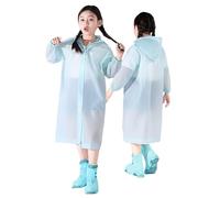 PAIDAXING Rain Coats for Kids UK Portable EVA Waterproof Rain Poncho Boys Girls Clear Rainwear with Hood Reusable Toddler Rain Jacket Cape for Travel Outdoor Climbing Cycling Hiking Camping