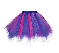 PAIDAXING Tutu Skirts for Women Vintage Tutu Petticoat Bubble Ballet Dancing Skirt 50s Puffy Adult Fancy Mini Skirt Crinoline Underskirt