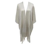 PAIDAXING Womens Beach Cover Ups Irregular Sheer Mesh Kimono Bkini Swimsuit Lightweight Beachwear Ladies Open Front Chiffon Cardigans Shrugs See Through Sun Protective Clothes UK Grey