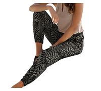 PAIDAXING Women's Harem Hippie Pants Baggy Boho Patterned High Waist Smocked Waist Thin with Pockets Ladies Strechy Lounge Trousers for Yoga Summer BeachUK