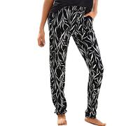 PAIDAXING Women's Hippie Thai Trousers Boho Vintage Patterned Smocked Waist with Pockets Lightweight Stretchy Bohemian Baggy Yoga Pants Ladies Casual Summer Harem Pants