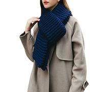 PAIDAXING Women's Knitted Scarfs Unisex Chunky Cable Knit Thicken Long Scarve Large Soft Wraps Shawl Men's Casual Solid Winter Warm Knitting Scarf Neckerchief Couple's Scarves Valentine's Day Gifts