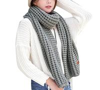 PAIDAXING Women's Knitted Scarfs Unisex Chunky Cable Knit Thicken Long Scarve Large Soft Wraps Shawl Men's Casual Solid Winter Warm Knitting Scarf Neckerchief Couple's Scarves Valentine's Day Gifts