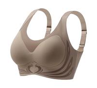 PAIDAXING Women's No Underwire Comfort Seamless Super Gather Bra - Wireless Push Up Lifting for Sagging Breasts Ladies Summer Casual Sports Bra