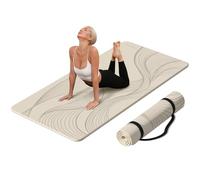 PAIDU Large Yoga Mat-183x90x1cm Extra Width ＆ Thick,Comfortable,Non-Slip Exercise Mat-Works Great on All Floor for Stretching,Yoga Studio,Gym or Home Workouts (Beige)