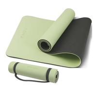 PAIDU Non-Slip Anti-Tear Extra Thick POE Yoga Mat - 183x61x10cm, All Ages, Carry Strap - Yoga, Pilates & Fitness (green)
