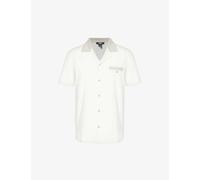 Paige Mens Luminite / White Dunes Roan Ribbed-trims Stretch-pique Shirt Xxl