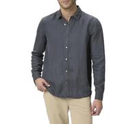 PAIGE Men's Peters Linen Blend Button Up Shirt, Vintage Ocean Floor, Large