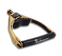 Paige Pro Retro Capo For Acoustic 6-String Guitar - Smooth Precision Adjustment | Classic Bar Design, Stainless Steel | Ultra-Thin, Buzz-Free Design | Gold Plated (Gold)
