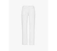 Paige Womens Crisp White Mayslie Straight-leg Mid-rise Cropped Stretch-denim Jeans 31
