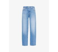 Paige Womens Exhibition Distressed Alexis Barrel-leg High-rise Jeans 27