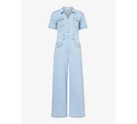 Paige Womens Kokomo Harper Flared-leg Stretch-denim Jumpsuit 8