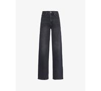 Paige Womens Paige Sasha 32' Wide-Leg Denim Jeans Viper Black Distressed 23