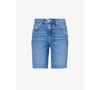 Paige Womens Zita Distressed Sammy Slim-fit Denim-blend Shorts 30