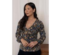 Paige Wrap Top Hedgerow Lily & Me Mustard 16