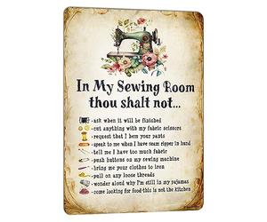 PAIION Sewing Room Decor Sewing Gifts Sewing Decor Poster Quilting Craft Room Decor Home Living House Wall Decor Metal Sign Vintage Tin Sign 8x12 Inch