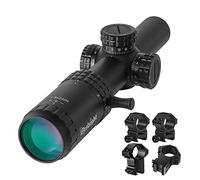 Paike 1-5x24 Rifle Scopes Second Focal Plane(SFP) Red Green Illuminated 30mm Tube with 11mm and 20mm Mount