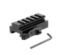 Paike 5 Slots Picatinny Riser Mount with QD Lever Lock Quick Release, Low Profile Rail Riser Mounts Adaptor
