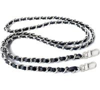 PAIKIUU 120cm/47.2in Handbag Chain Strap, Adjustable Gold Alloy Bag Chain with Metal Buckles Purse Chain Strap Replacement Chain for Shoulder Handbag Crossbody Bag Silver
