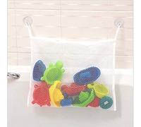 PAIKIUU Bath Toy Storage Net 45x35cm with Strong Suction Cups Bathroom Toy Storage Net Bag Baby Bath Toy Tidy Holder Caddy Organiser for Bath Toys Supplies