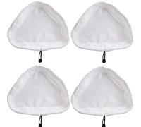 PAIKIUU Triangular Steam Mop Pads for H2O Steam Cleaners 4PCS Cleaning Mop Pad Washable Reusable Microfiber Cloths Covers Replacement Steam Mop Pads for Vax Viledas Russell Cleaner