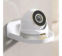 PAIKIUU Universal Adhesive Camera Mount Wall Mounting Bracket for Security Cameras, Acrylic Camera Mount Holder Floating Wall Shelf White