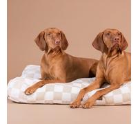 PAIKKA Dog Mattress Checked Beige, Durable, Washable, Eco-Friendly