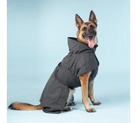PAIKKA Light Reflecting Rain Coat for Dogs 50 Black Adjustable Wind-Proof