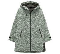 Paikka Women's Raincoat "Human Visibility" Green Leopard Reflective Waterproof