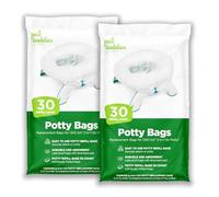 60 Refill Potty Bags: Absorbent, Disposable Potty Liners Compatible with OXO Tot 2-in-1 Go Potty | Strong, Leak-Proof Bags Work with Most Travel Potties, Potty Chairs, Potty Seats & Portable Toilets