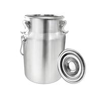 Pail Milk Can Bucket,304 Stainless Steel Airtight Bucket Jug, Tote Jug Transport Tank with Silicone Seal for Milk, Wine, Oil Liquid Storage,10L