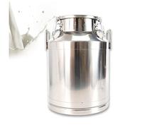 Pail Milk Can Bucket,Food Grade Stainless Steel Transport Bucket Wine Tote Jug with Sealed Lid for Liquid Storage Container/A / 24L