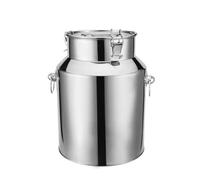 Pail Milk Can Bucket,Stainless Steel Bucket Oil Tank with Lid Barrel Sealed Tote Jug for Canteen Kitchen Restaurant,11L 22X30cm