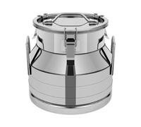 Pail Milk Can Bucket,Stainless Steel Can, 12L/3.16 Gallon Heavy Duty Airtight Storage Canister Bucket Lid, Embedded Silicone Jug Wine Water Cereals Three Latches Two Handles