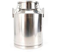 Pail Milk Can Bucket,Stainless Steel Heavy Duty Wine Bucket Jug Keg Oil Barrel with Strong Silicone Sealed Lid for and Liquid Storage/A / 18L