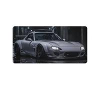 PailailaiNest JDM Car Rx7 Night Rain White Cool Mouse Pad Desk Pad Desk Mat for Keyboard Computer Pad Office Supplies for Desk 30x60cm