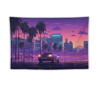 PailailaiNest Wall Art Tapestry Anime Purple Vaporwave Neon Fantasy Car Tapestry Wall Hanging Backdrop Wall Decor for Bedroom Living Room Decor for Men And Woman 60"x90"
