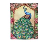 PailailaiNest Wall Art Tapestry Vintage Colorful Flower Rose Fantasy Animal Bird Peacock Tapestry Wall Hanging Backdrop Wall Decor for Bedroom Living Room Decor for Men And Woman 30"x40"