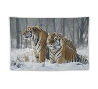 PailailaiNest Wall Art Tapestry Winter Wildlife Tiger Animals Tapestry Wall Hanging Backdrop Wall Decor for Bedroom Living Room Decor for Men And Woman 40"x60"