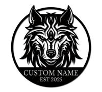 PailideArt Personalized Viking Metal Wall Art - Custom Norse Name Sign for Home & Office - Unique Scandinavian Gift for History Lovers (Style-8)