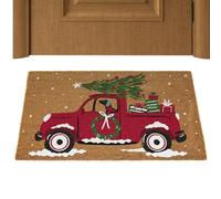 Paillasson De Noël En Coco -Paillasson De Noël - Tapis Antidérapant À Motif De Voiture - Tapis De Noëll, Paillassonn D'hiver Antidérapant Et Lavable Pour Intérieur Et Extérieur