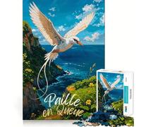 Paille En Queue Bird Coastal Scene 1000 Pieces Jigsaws Adults Puzzles Gifts Boost Memory Mental Relax Premium Cut Warm Surprise (50x75cm)