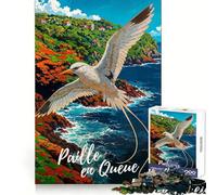 Paille En Queue Bird Over Coastline Jigsaw Puzzle for Teenagers 1000 Pieces Strong Logic Toy Quiet Calm Clear Edge Elegant Gift (38x52cm)